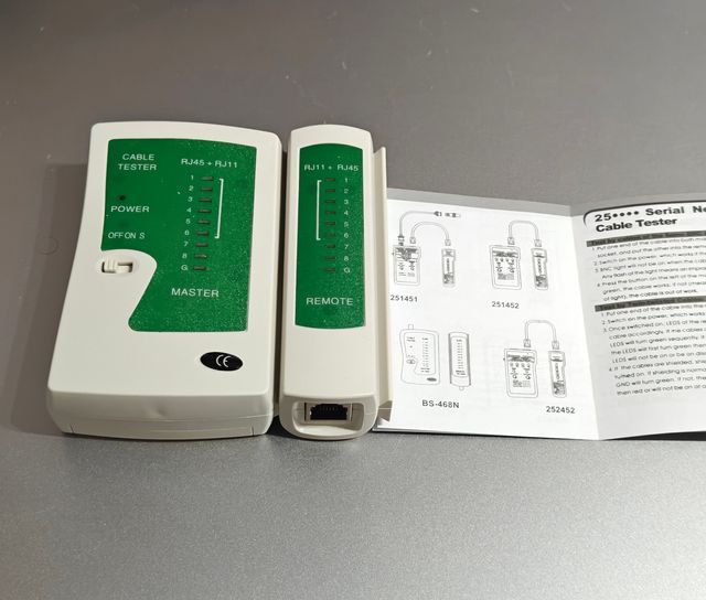 Probador de Cable de Red RJ45/RJ11 Ethernet LAN