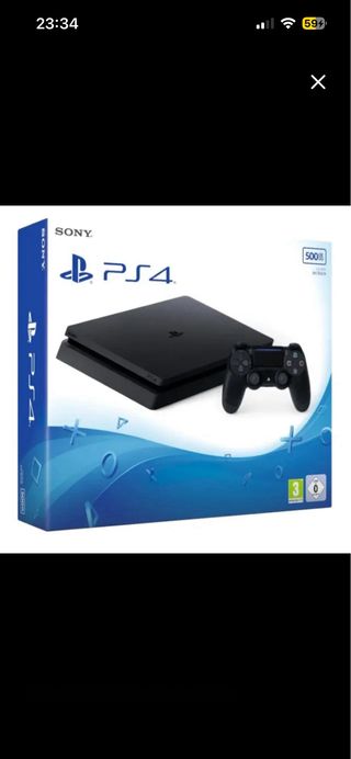 PS4 Slim Negra + Mando + Juegos