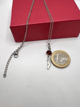 Colgantes variados Acero Pluma y mineral