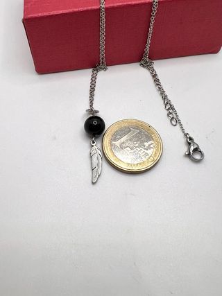 Colgantes variados Acero Pluma y mineral