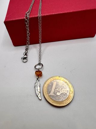 Colgantes variados Acero Pluma y mineral