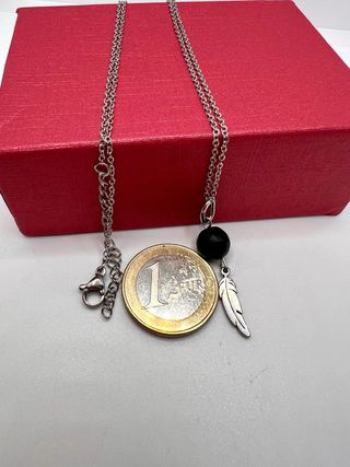 Colgantes variados Acero Pluma y mineral