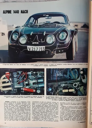 Revista Autopista 684.Simca Rally 1. Alpine 1440 M