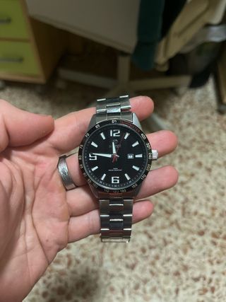 Reloj Pulsar Negro y Plateado