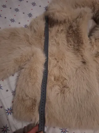 Abrigo de pelo beige