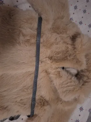 Abrigo de pelo beige