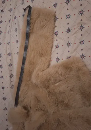 Abrigo de pelo beige