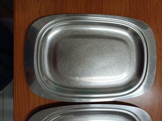 2 Piatti Portata Acciaio Inox Spessi