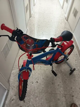 Bicicleta Spiderman Infantil Roja