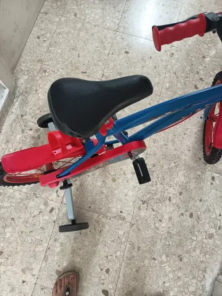 Bicicleta Spiderman Infantil Roja