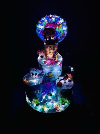 Tarta de pañales temática La Sirenita