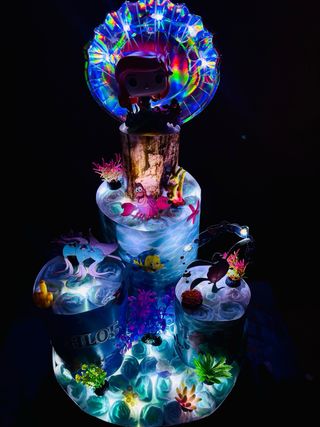 Tarta de pañales temática La Sirenita