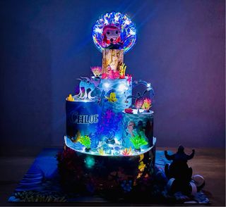 Tarta de pañales temática La Sirenita