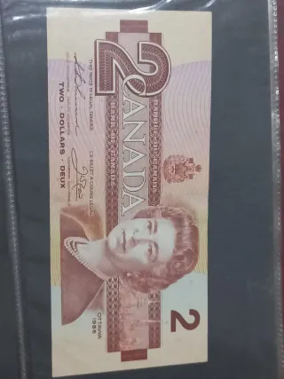 Banknota da 2 Dollari Canadesi 1986