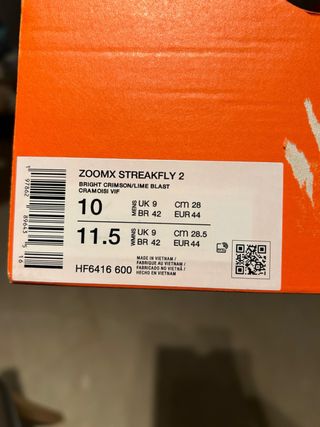 Nike ZoomX Streakfly 2 Talla 44 Nuevas