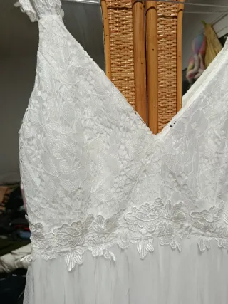 Vestido de Novia Blanco Encaje Tul M