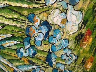 Cuadro Lirios estilo Van Gogh