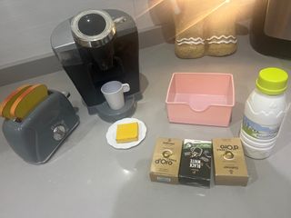 Juego de cocina: cafetera, tostadora y más
