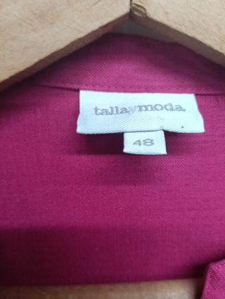 Camisa Fucsia Vintage Manga Corta Talla 48