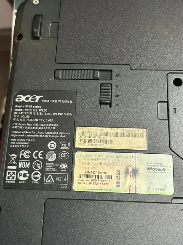 Portátil Acer Aspire 5315