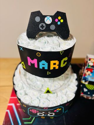 Pastel / Tarta de pañales personalizado