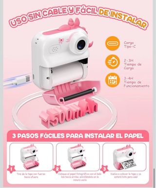 Cámara Instantánea Infantil ElecMoga Unicornio