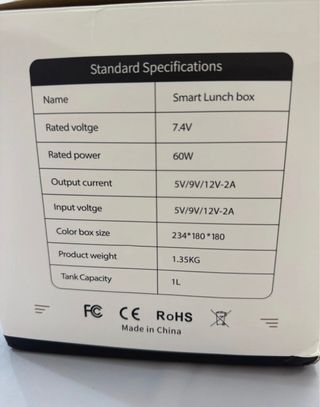 Fiambrera eléctrica 1000ml