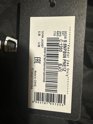 Chaqueta EA7 Negra Talla M original PVP 179€