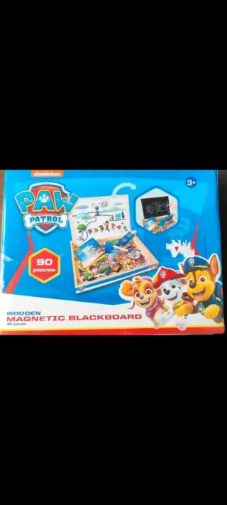 Pizarra Magnética Paw Patrol Madera 90 Piezas