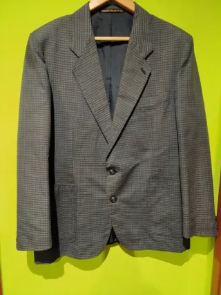 Americana cuadros verde-azul