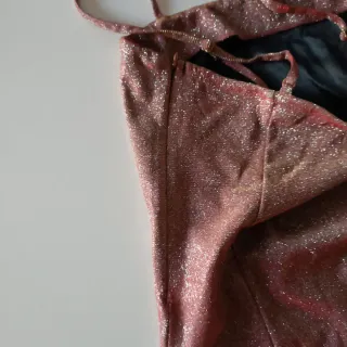 Miniabito rosa glitter Pull&Bear M