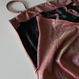 Miniabito rosa glitter Pull&Bear M