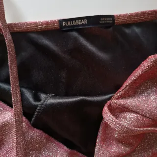 Miniabito rosa glitter Pull&Bear M