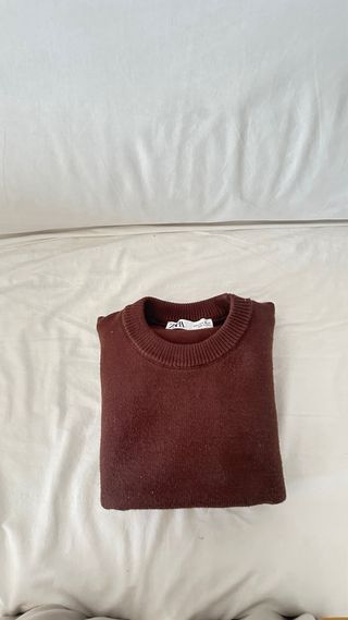 Jersey Zara marrón manga larga