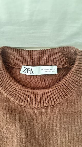 Jersey Zara marrón manga larga