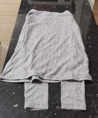 Camiseta manga larga pointelle gris