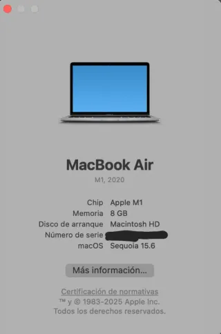 MacBook Air 13 M1 8GB 250GB