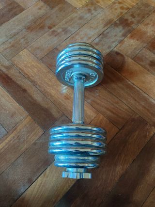 1 Mancuerna Acero Cromado Cierre estrella.