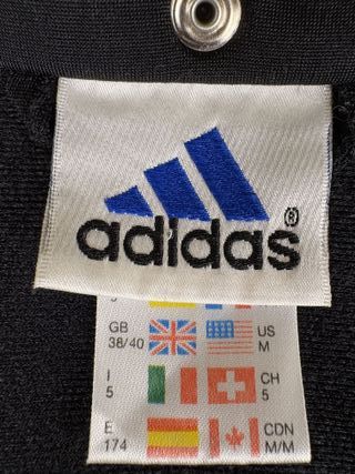 Chaqueta Adidas Vintage 90s Negra y Gris