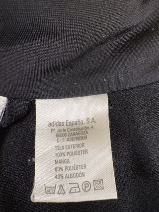 Chaqueta Adidas Vintage 90s Negra y Gris