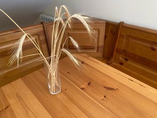 Conjunto mesa y rinconera madera