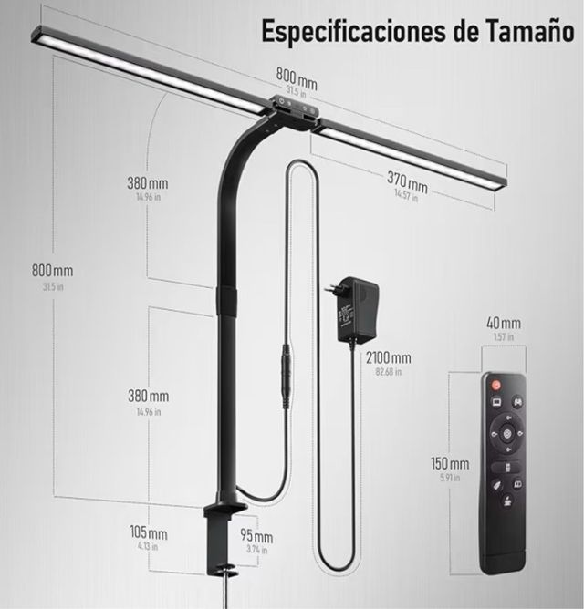 Lámpara Escritorio Doble JEEBEL