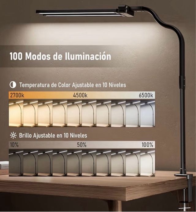 Lámpara Escritorio Doble JEEBEL