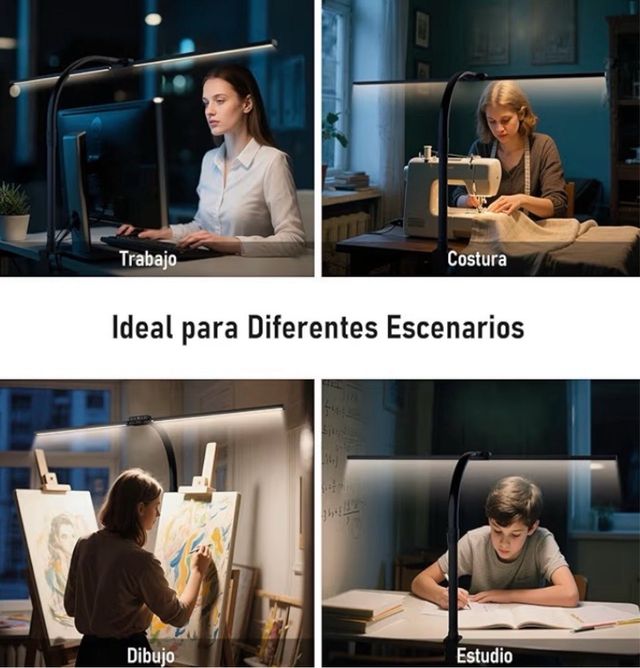 Lámpara Escritorio Doble JEEBEL