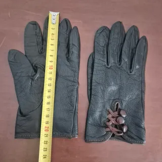 Guantes de piel mujer negros