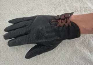 Guantes de piel mujer negros