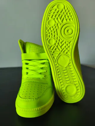Tenis Hi-Top Neón Verde/Amarillo