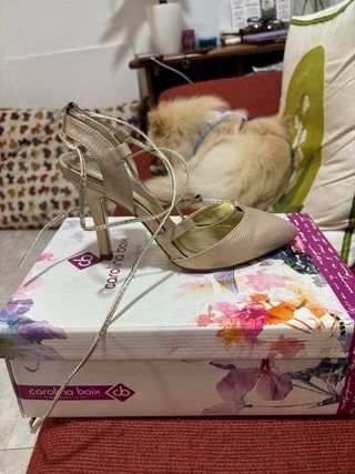 Zapatos de tacón Carolina Boix dorados