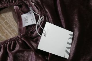 Body Zara Veludo Roxo