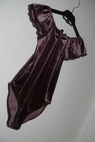 Body Zara Veludo Roxo